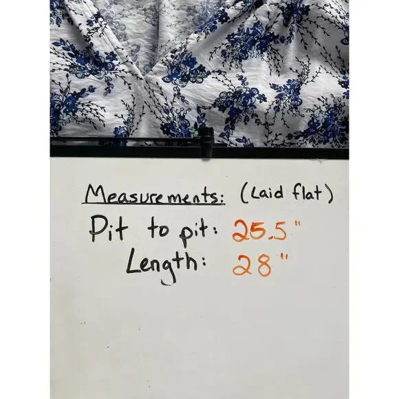 Lane Bryant Swing Popover Floral Blouse Bracelet-Sleeve Lightweight Size 14 16 - Picture 8 of 10